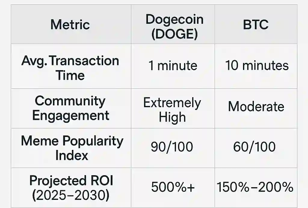 Dogecoin vs BTC