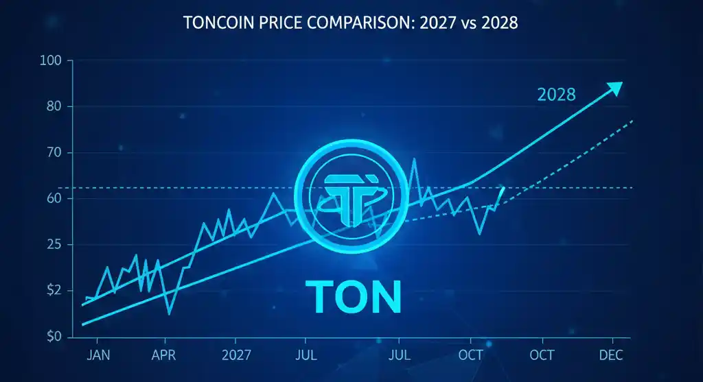 Toncoin 2027 vs 2028 Price