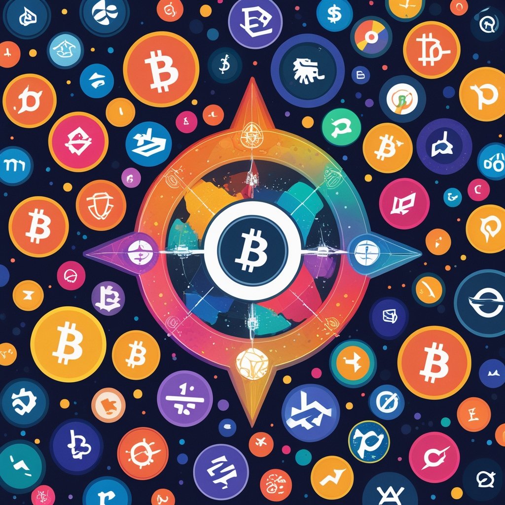 crypto coins: a colorful illustration of different crypto coin logos
